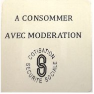 Etiquette RF 8,2 Mhz - 40x40 mm "A CONSOMMER AVEC MODERATION"