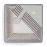 Etiquette RF 8,2 Mhz - 25x25 mm "TRANSPARENTE "- Désactivable