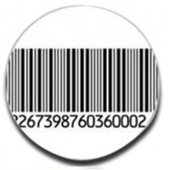 RF Etiket 8,2 Mhz - 40 mm "ROND VALSE BARRECODE" DEAKTIVEERBARE