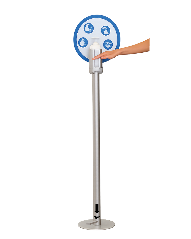 Distributeur de gel Hydroalcoolique avec Pédale