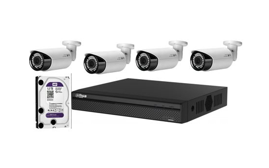 Pack cctv 4 caméras Dômes Fhda